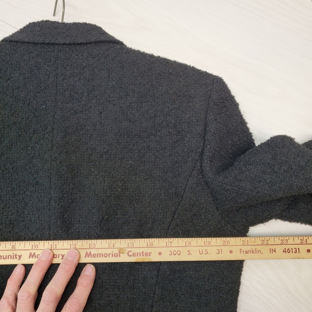Jones New York Black Textured Blazer Jacket Womens Size 14 Button Front‎ Classic - Picture 4 of 11